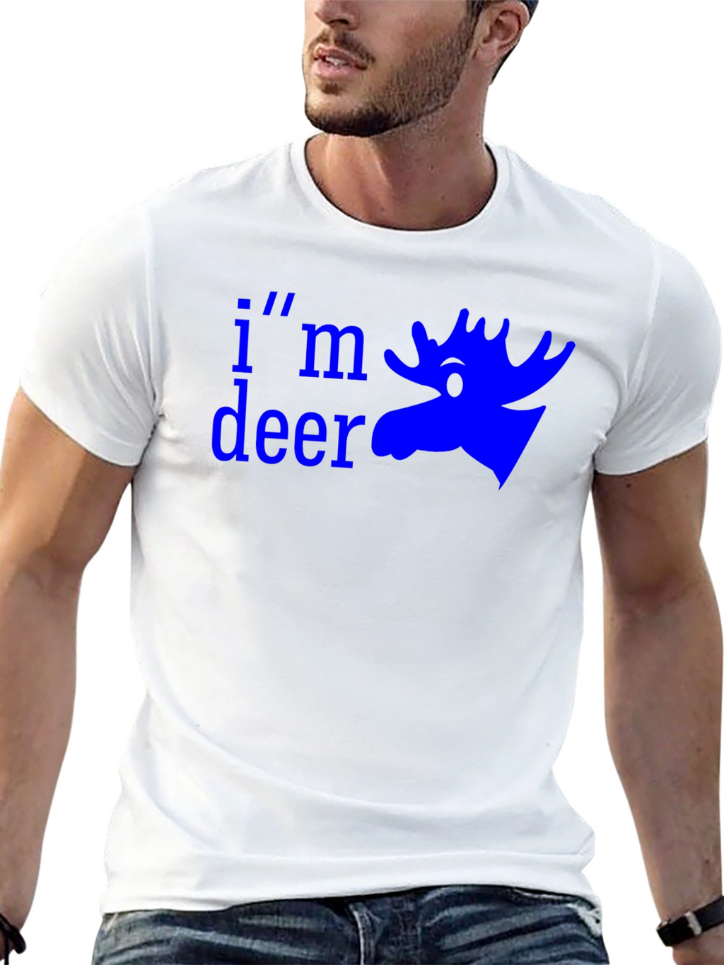 Im Deer Graphic Tee - Moose Design