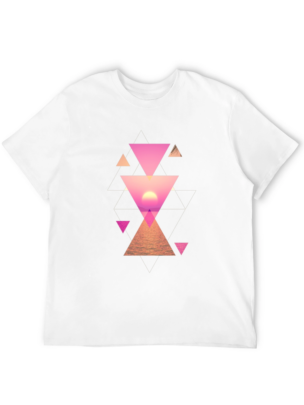 Geometric Sunset Mens Graphic Tee