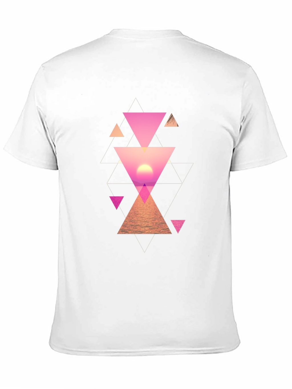 Geometric Sunset Mens Graphic Tee