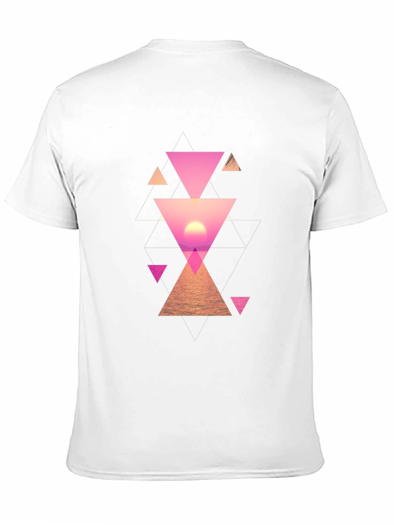 Geometric Sunset Mens Graphic Tee