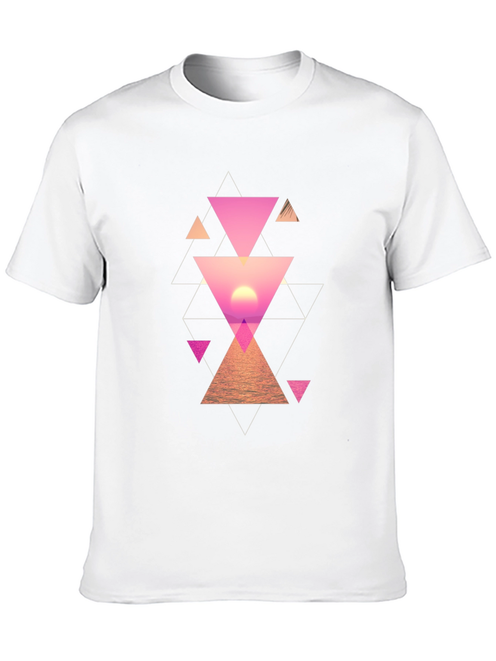 Geometric Sunset Mens Graphic Tee