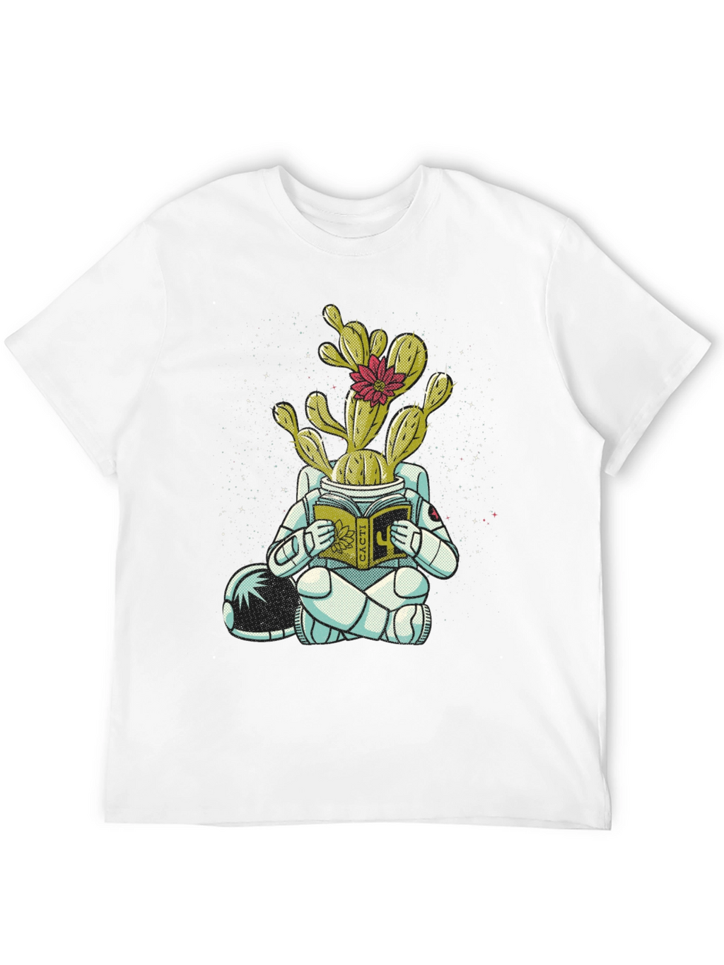 Cactus Astronaut Graphic Tee - Unique Design