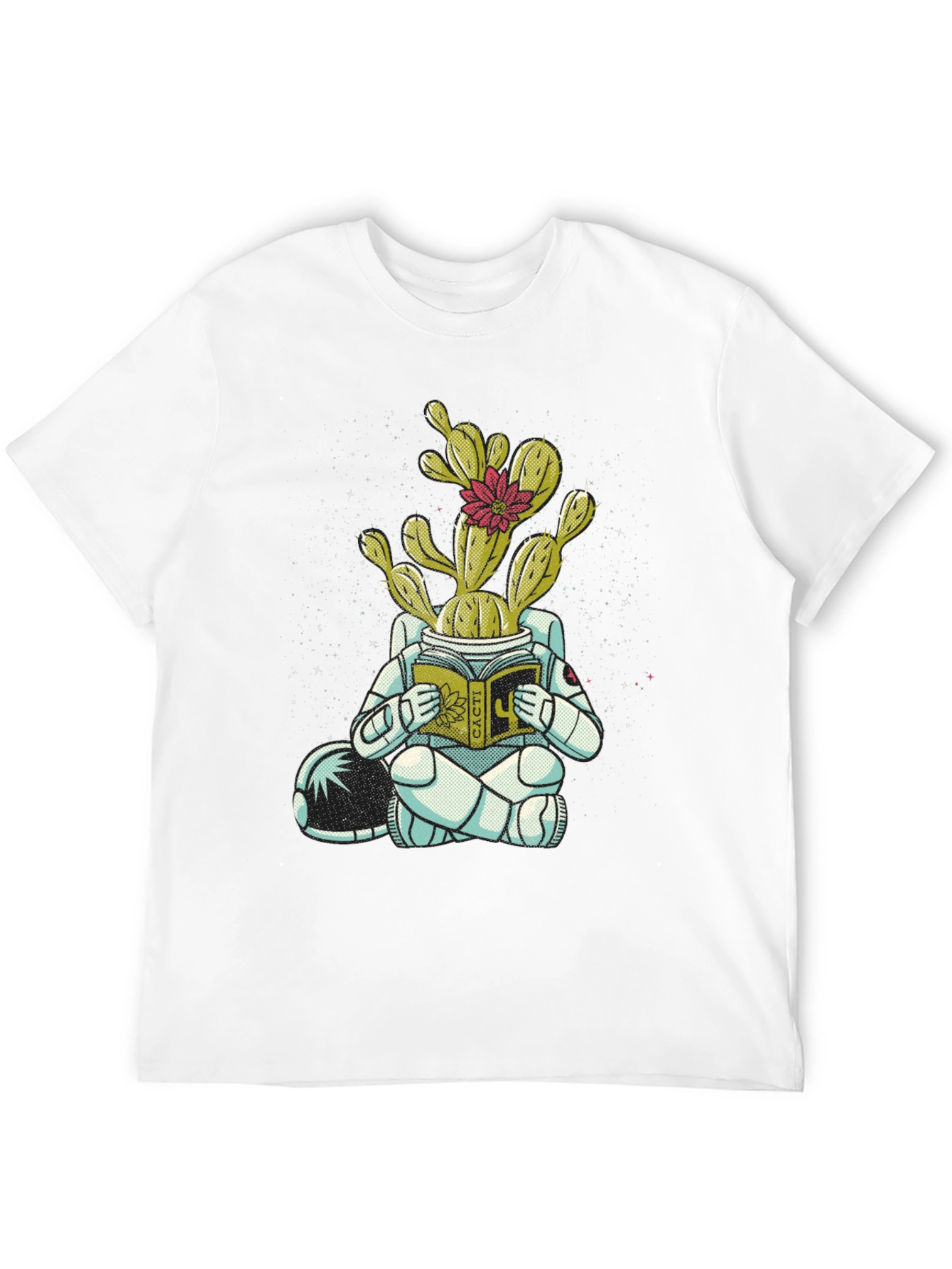 Cactus Astronaut Graphic Tee - Unique Design