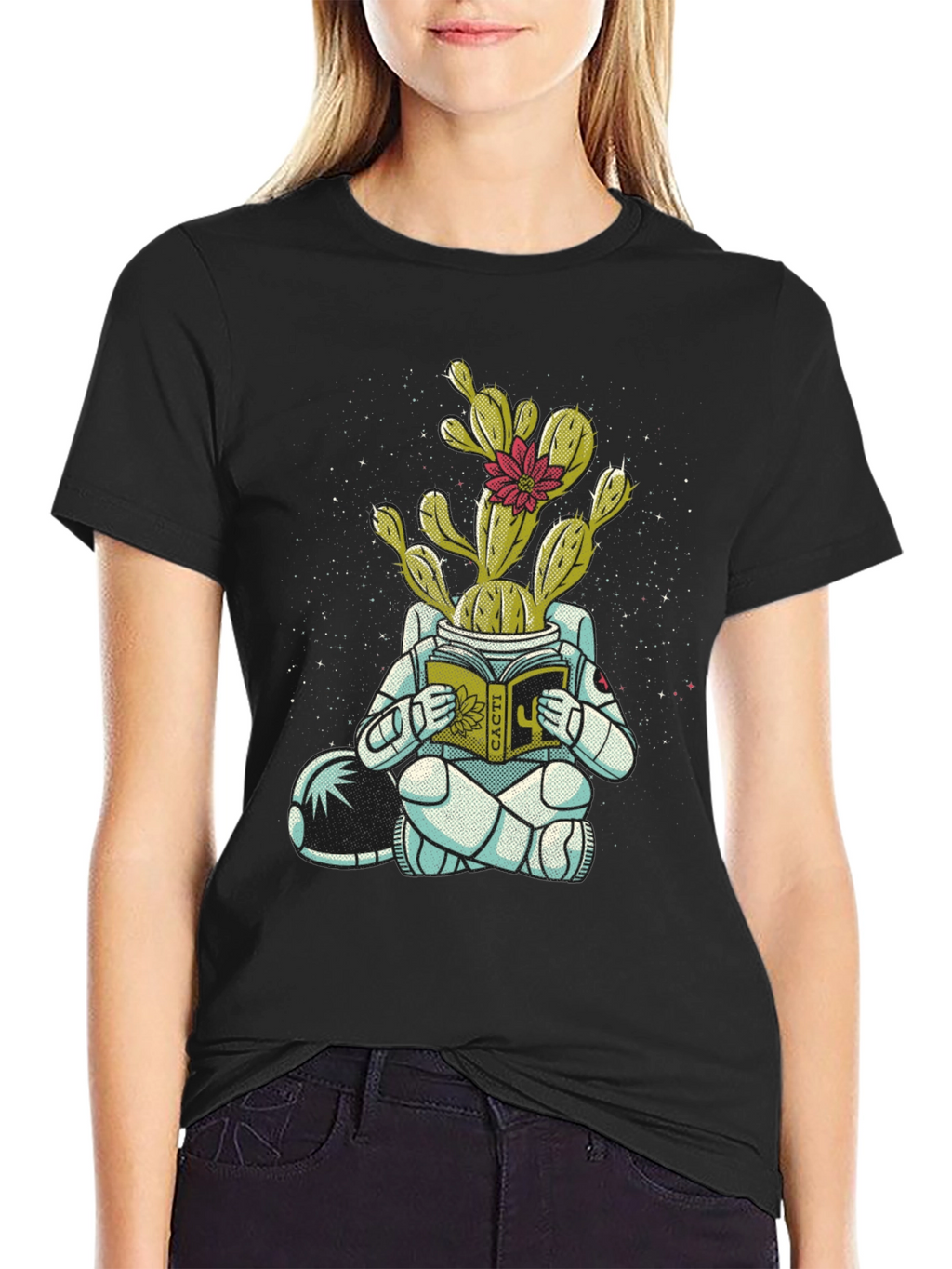 Cactus Astronaut Graphic Tee - Unique Design