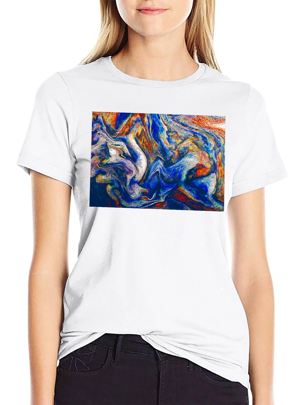 Abstract Art Black T-Shirt