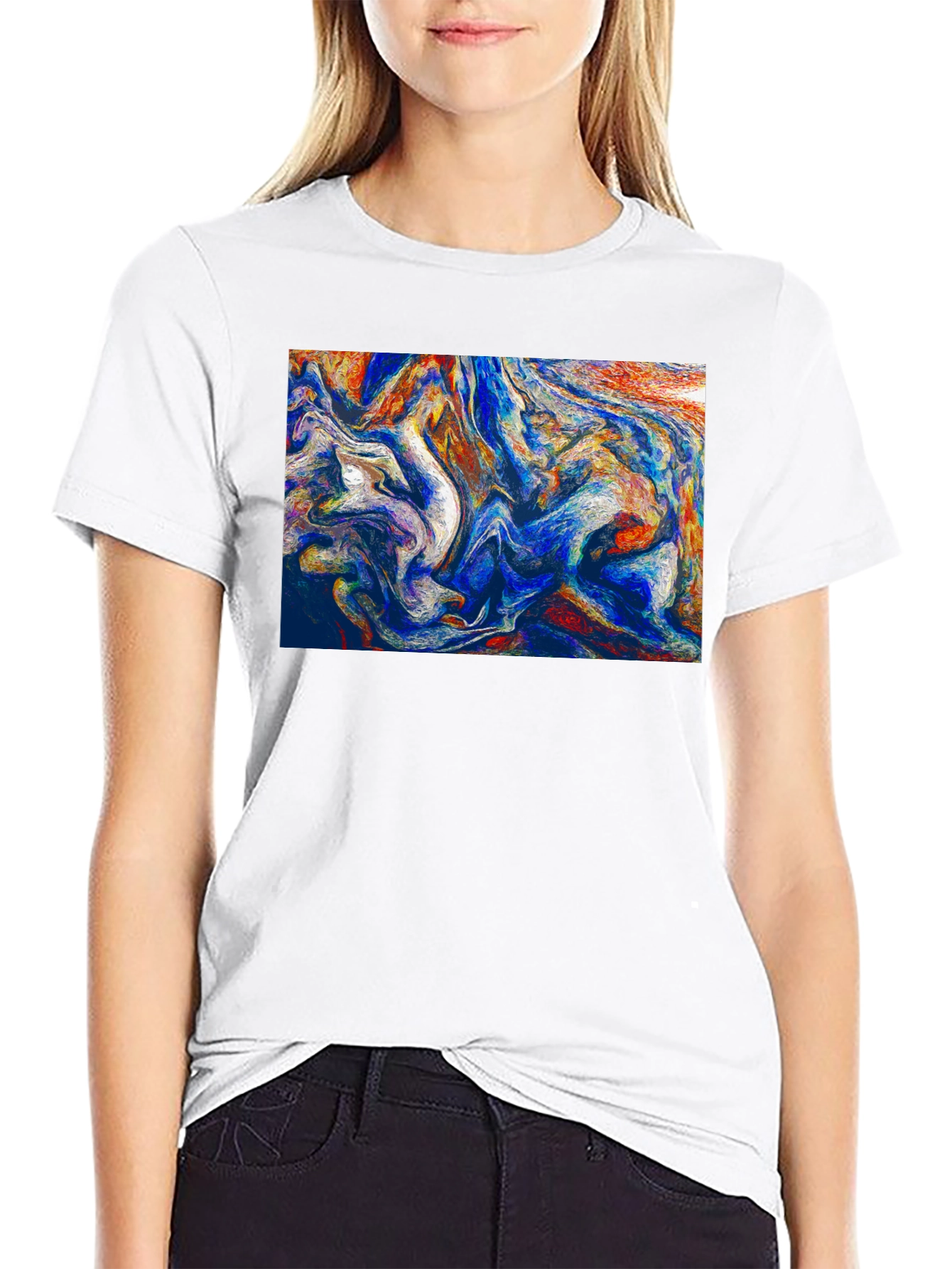 Abstract Art Black T-Shirt