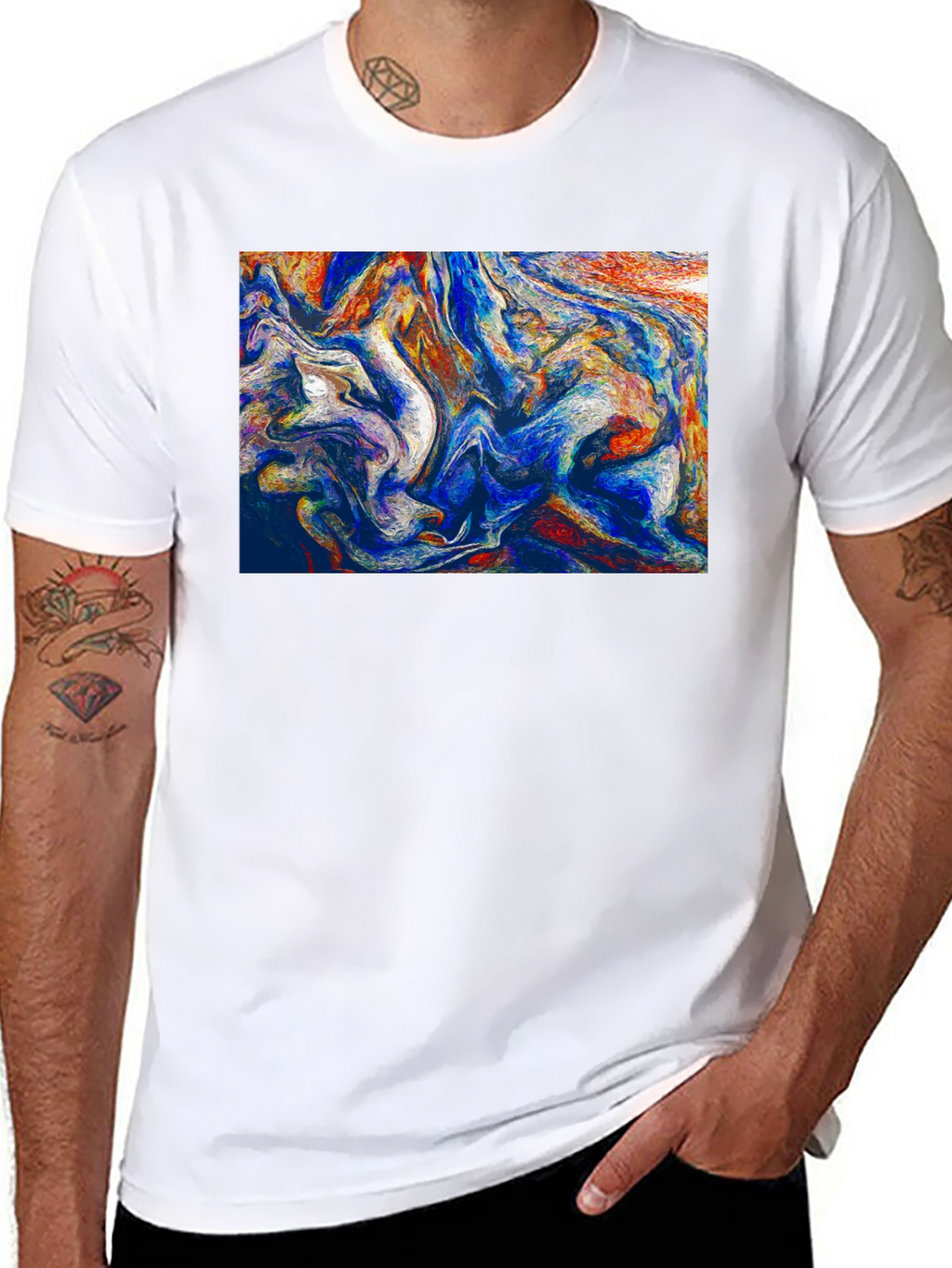 Abstract Art Black T-Shirt