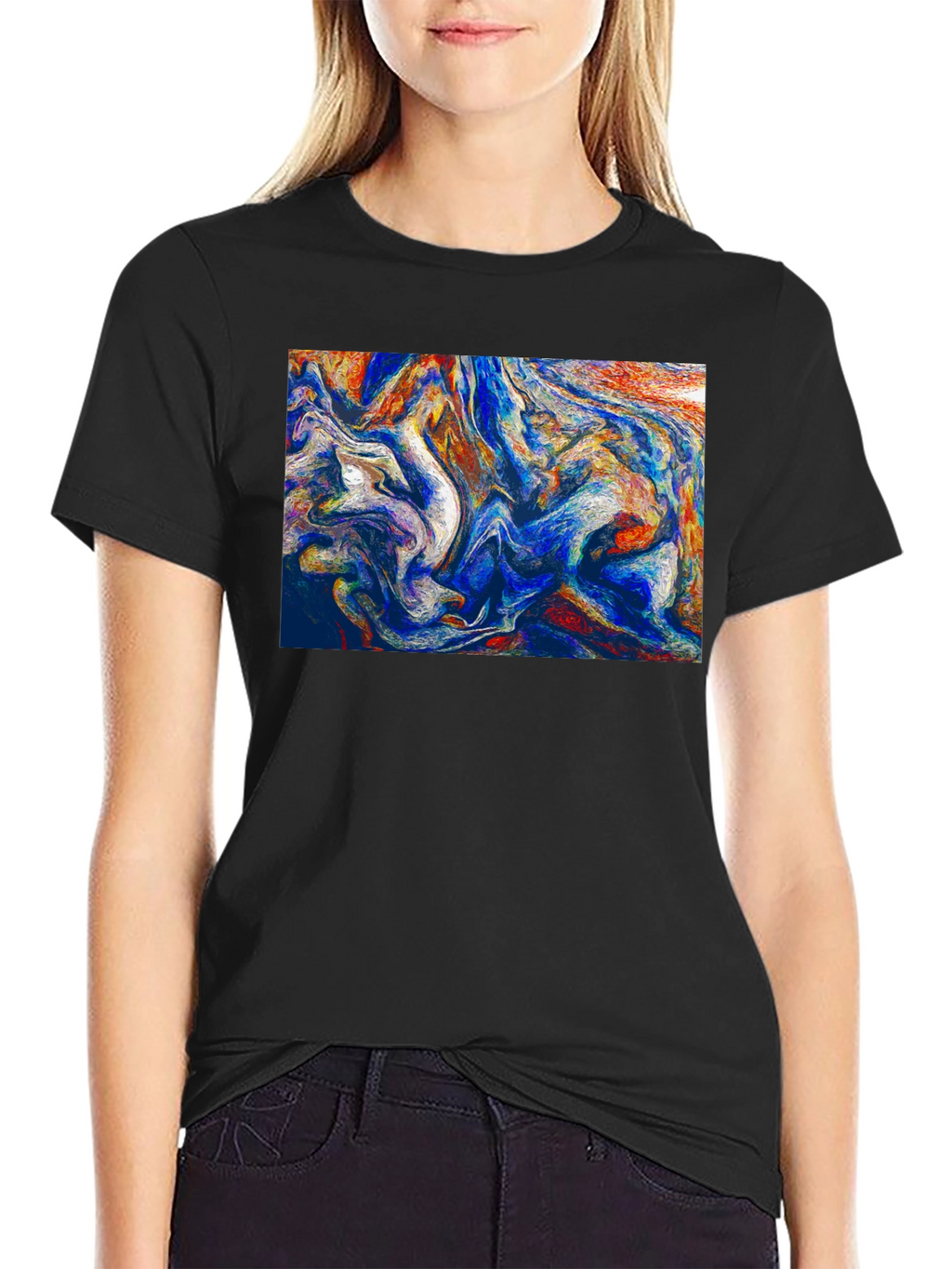 Abstract Art Black T-Shirt