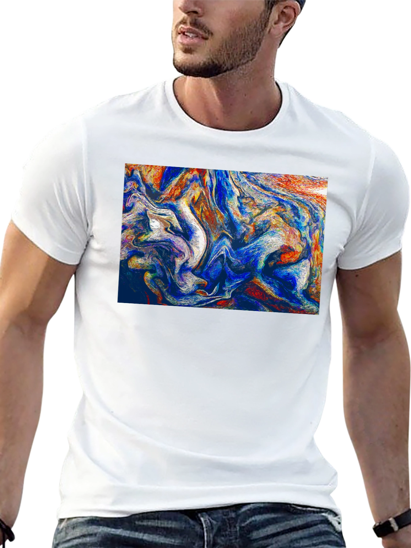 Abstract Art Black T-Shirt