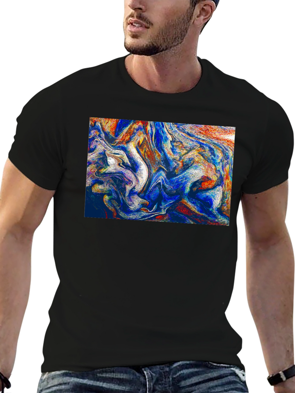 Abstract Art Black T-Shirt