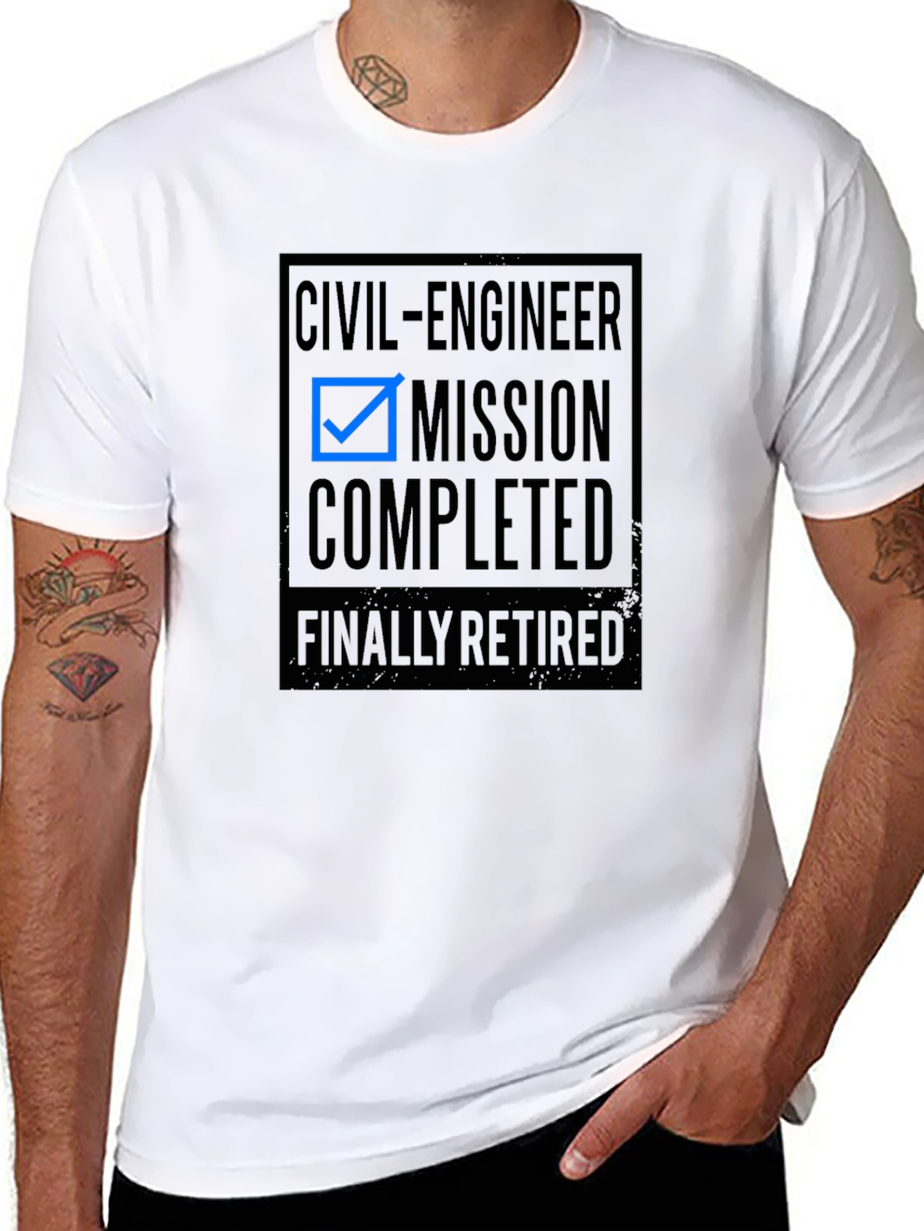 Civil Engineer Retirement T-Shirt Mission Completed