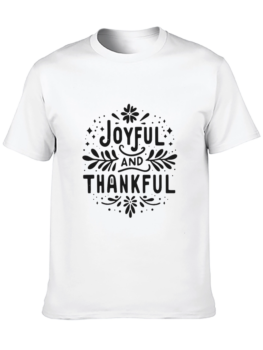 Joyful & Thankful Black Graphic Tee