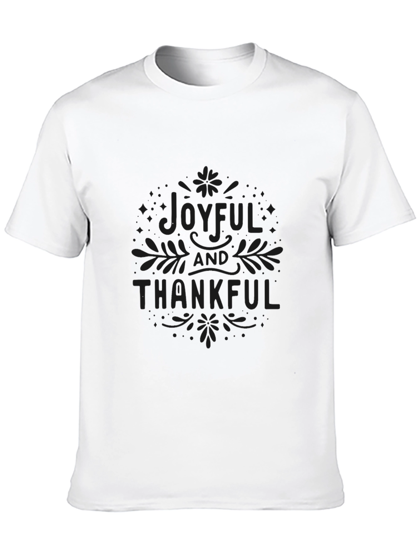 Joyful & Thankful Black Graphic Tee