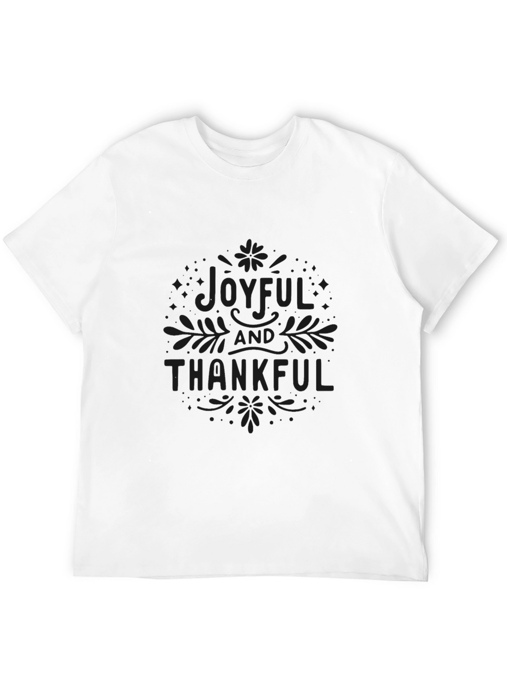 Joyful & Thankful Black Graphic Tee