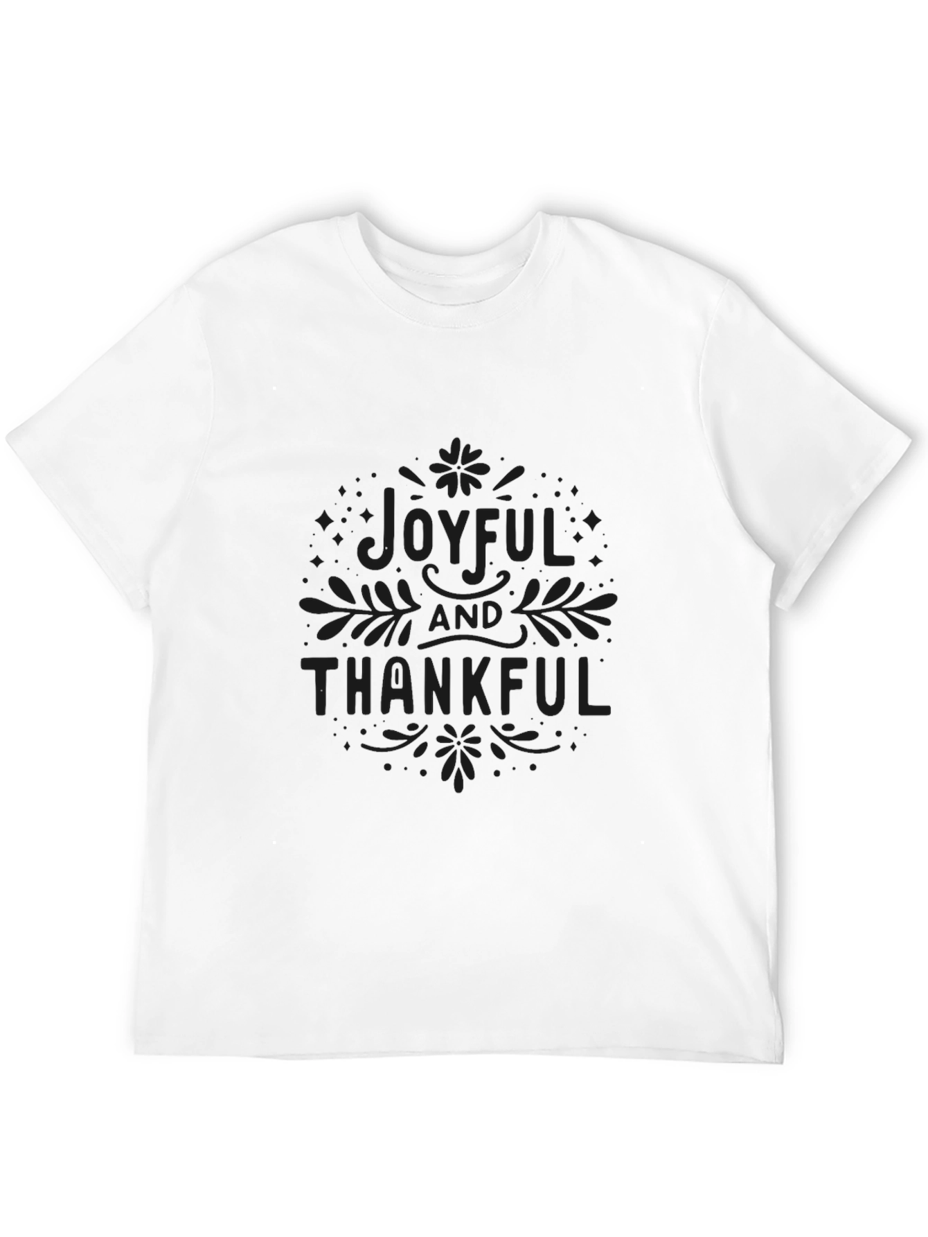 Joyful & Thankful Black Graphic Tee