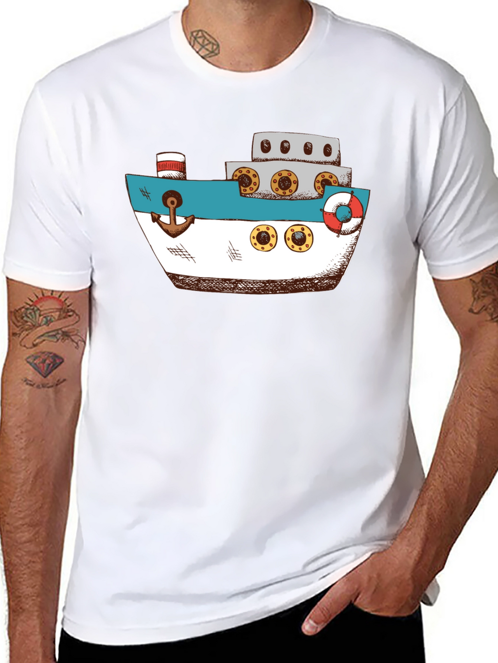 Nautical Ship Graphic T-Shirt