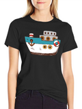 Nautical Ship Graphic T-Shirt