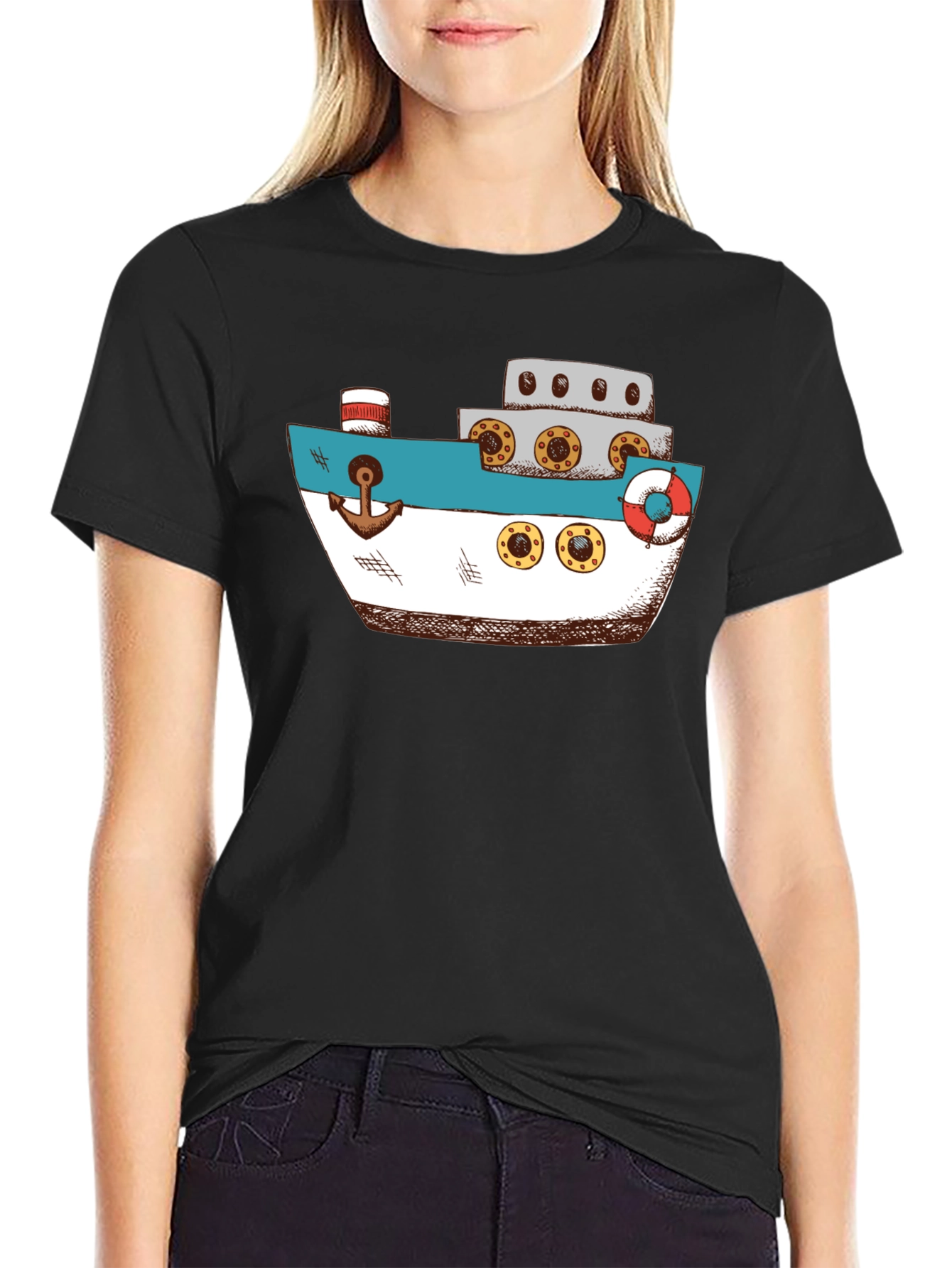 Nautical Ship Graphic T-Shirt