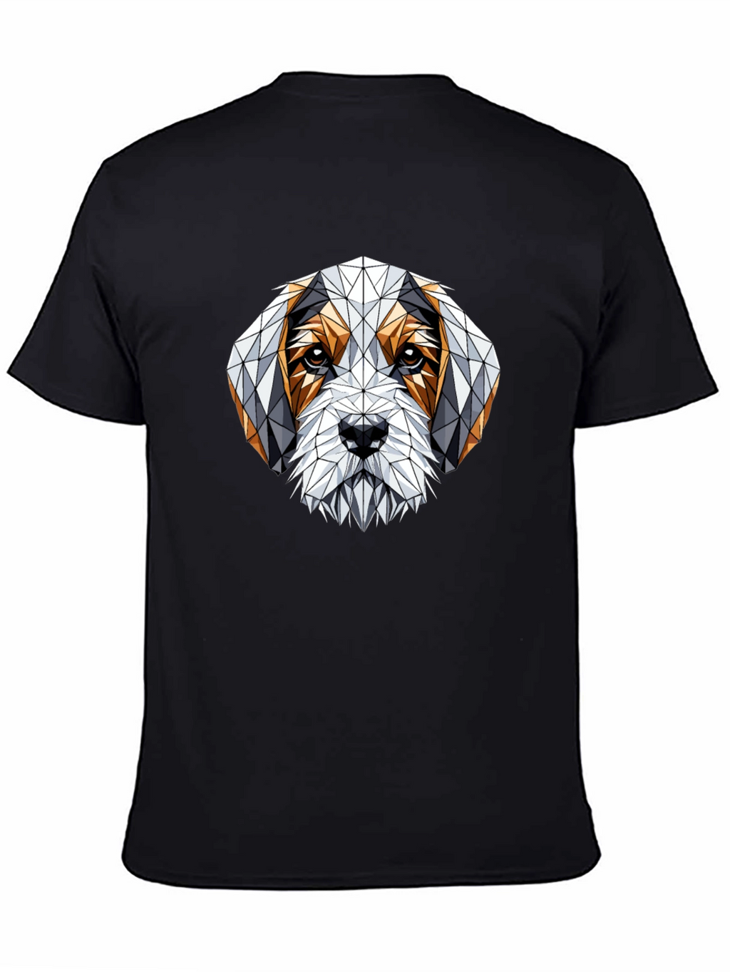 Geometric Dog Graphic T-Shirt - Stylish Mens Tee