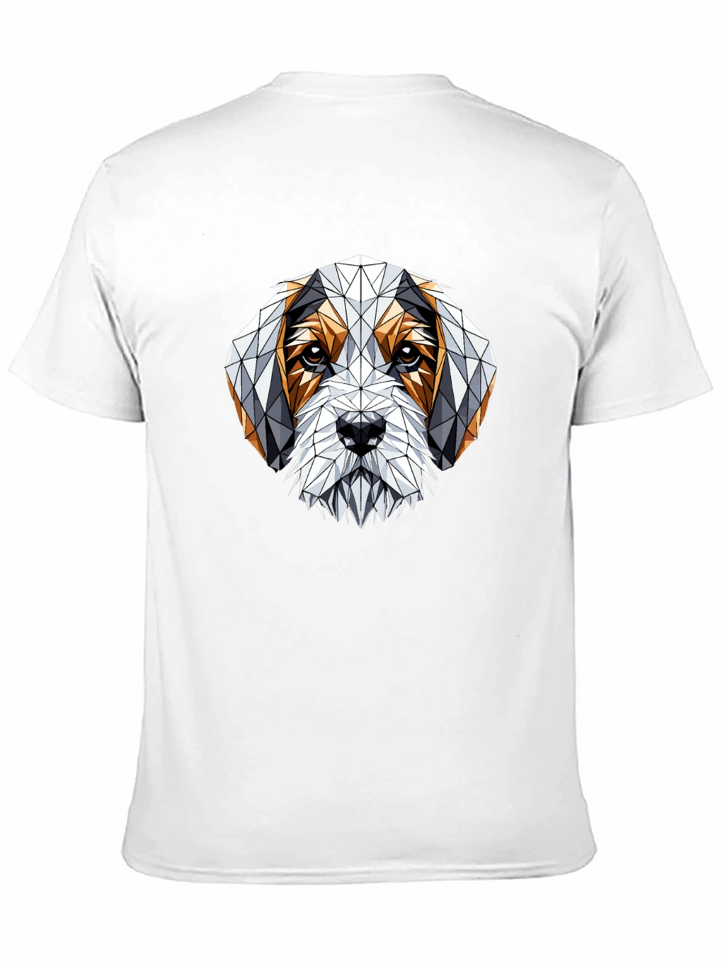 Geometric Dog Graphic T-Shirt - Stylish Mens Tee