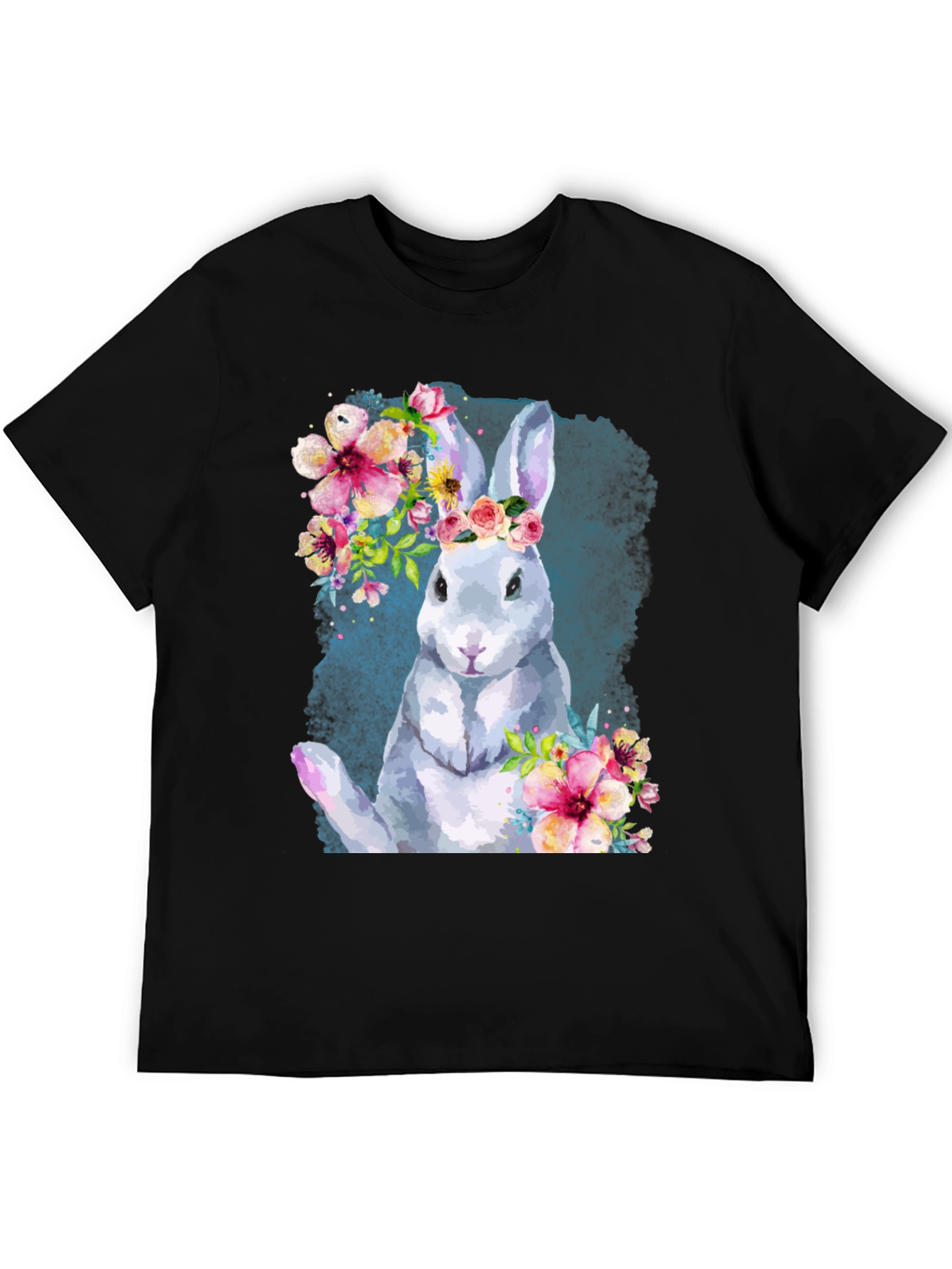 Floral Rabbit Graphic Tee - Unisex