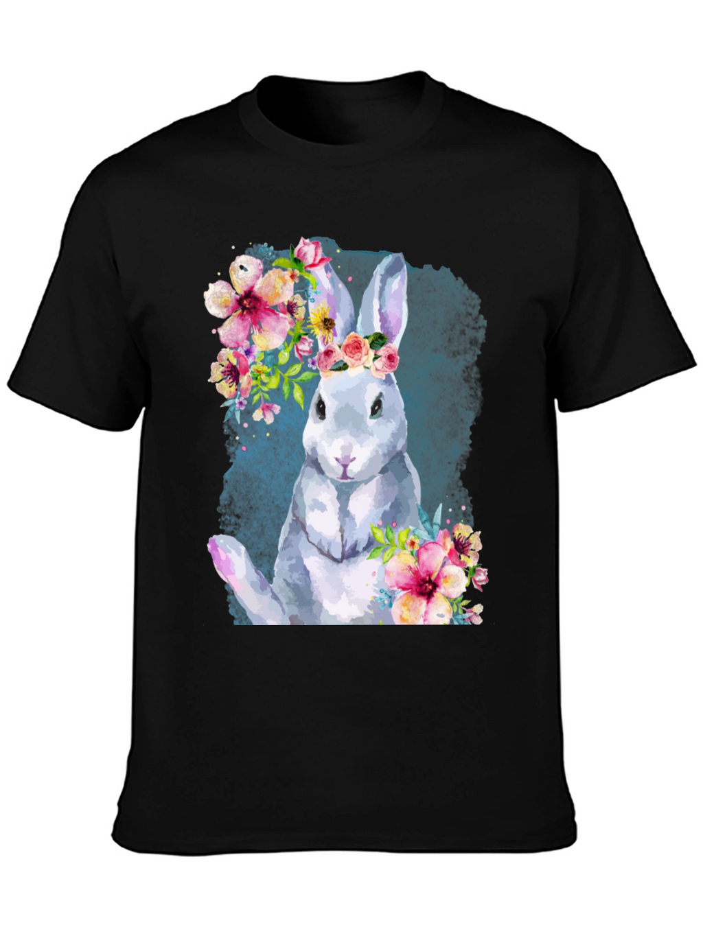 Floral Rabbit Graphic Tee - Unisex