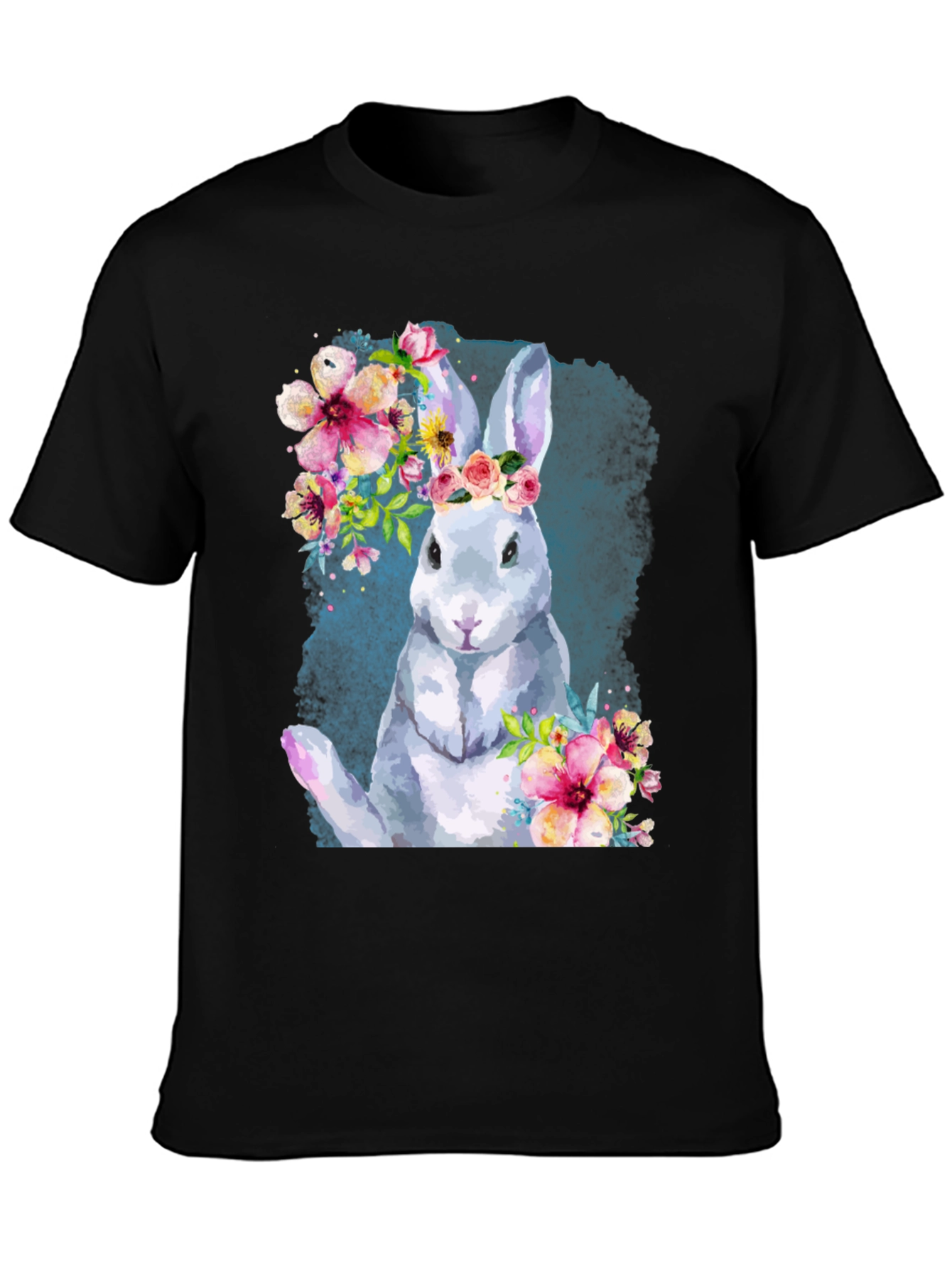 Floral Rabbit Graphic Tee - Unisex