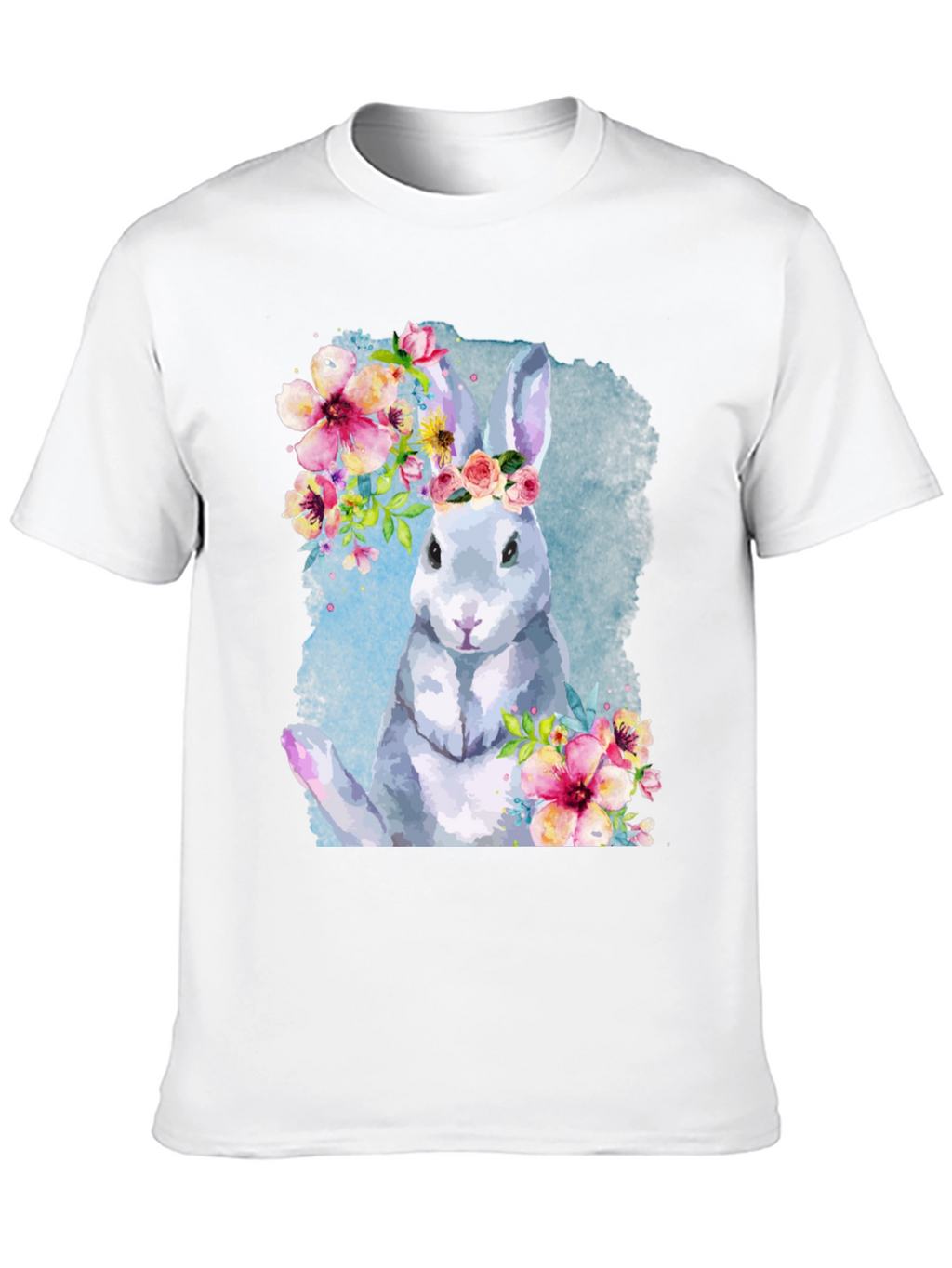 Floral Rabbit Graphic Tee - Unisex