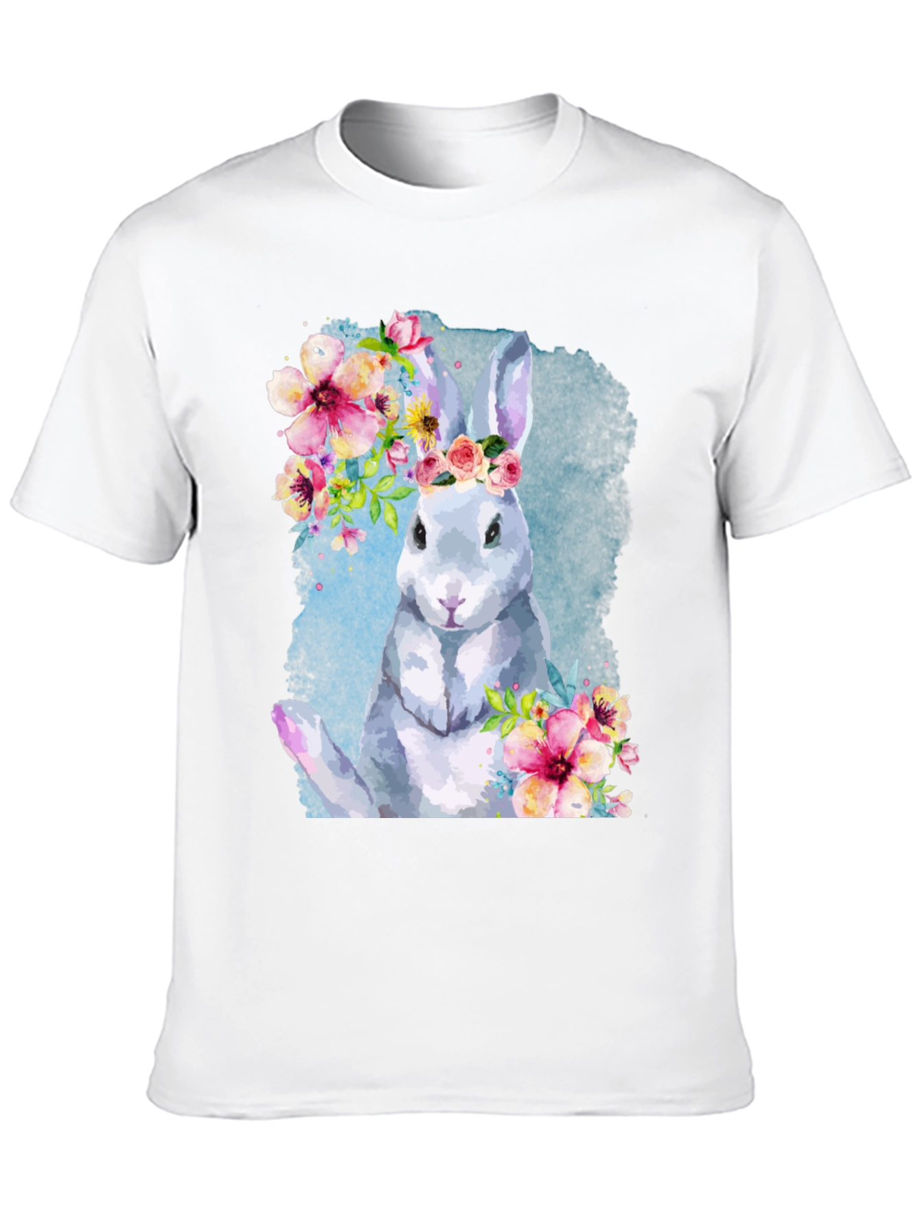 Floral Rabbit Graphic Tee - Unisex