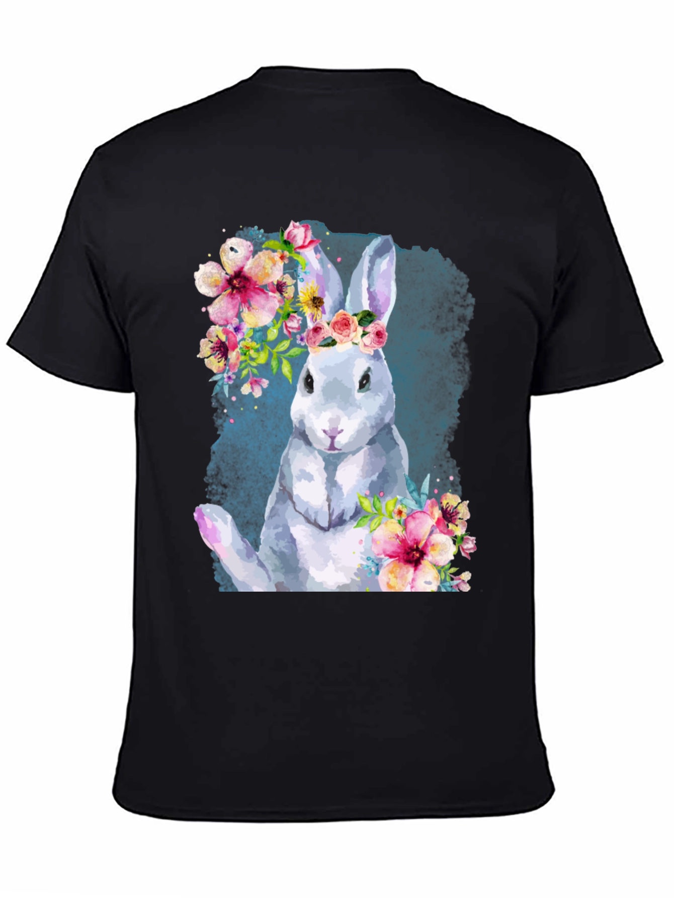 Floral Rabbit Graphic Tee - Unisex