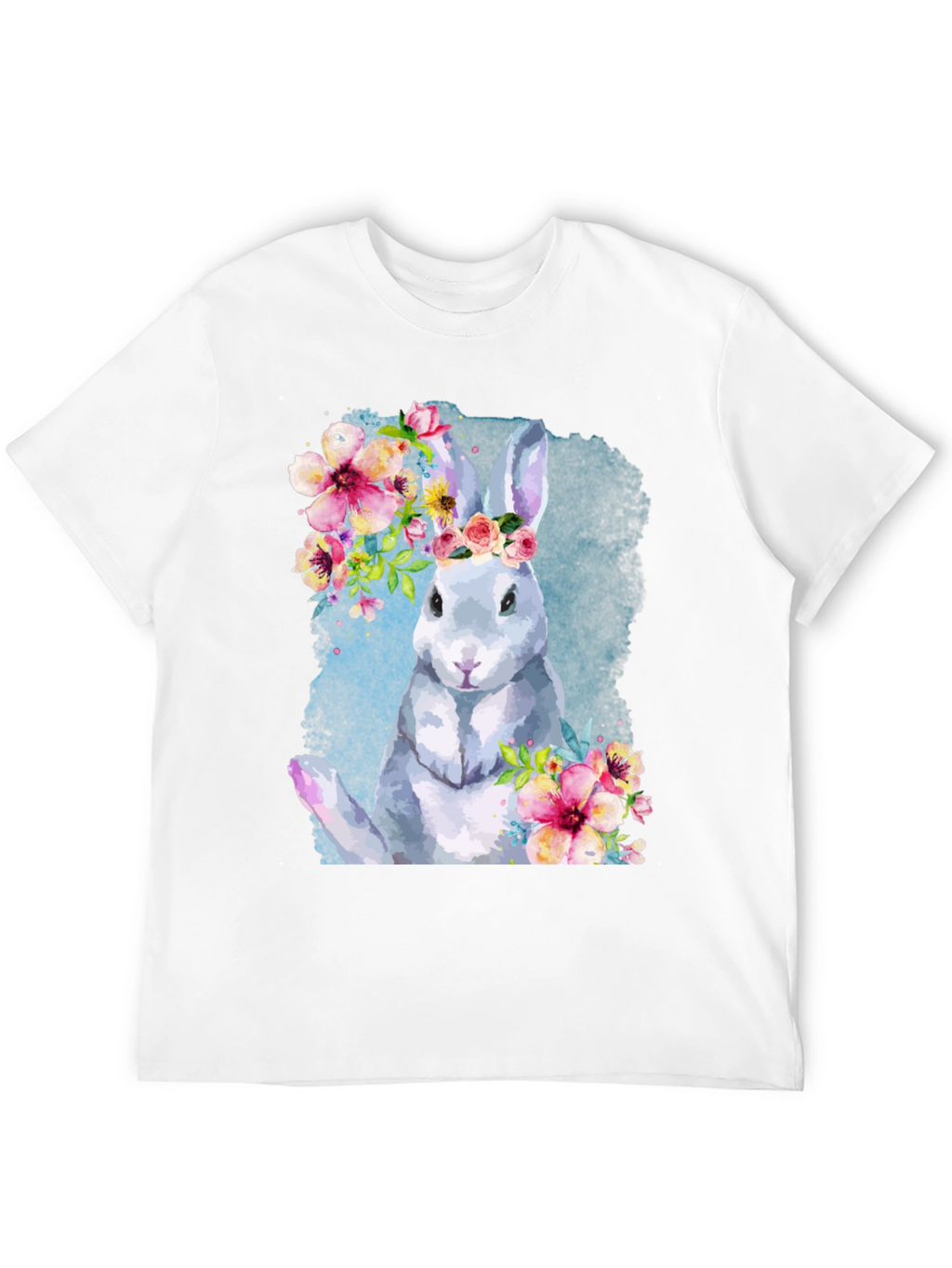 Floral Rabbit Graphic Tee - Unisex