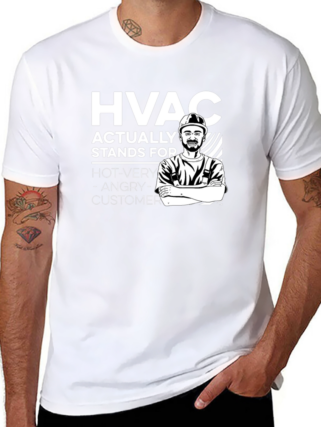 HVAC Funny T-Shirt - Hot Very Angry Customer