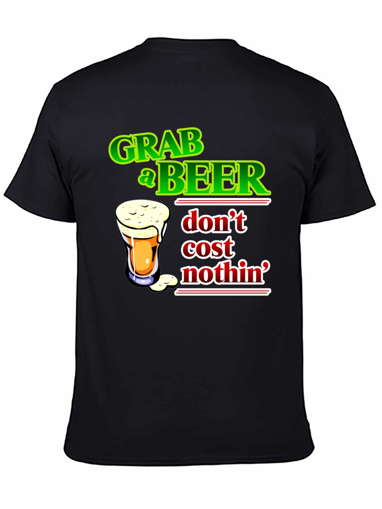 Grab a Beer Graphic Tee - Mens Black T-Shirt