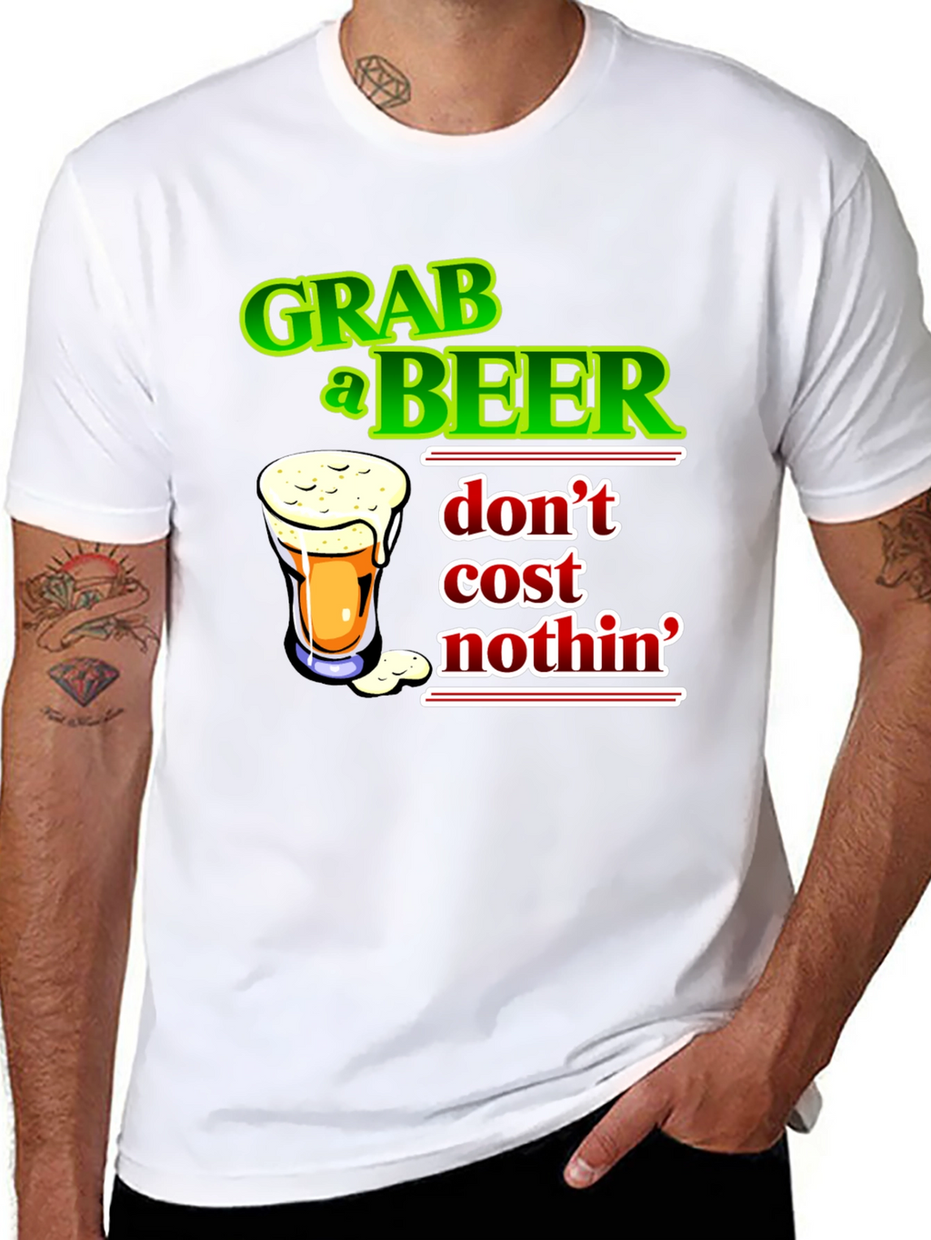 Grab a Beer Graphic Tee - Mens Black T-Shirt