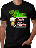 Grab a Beer Graphic Tee - Mens Black T-Shirt