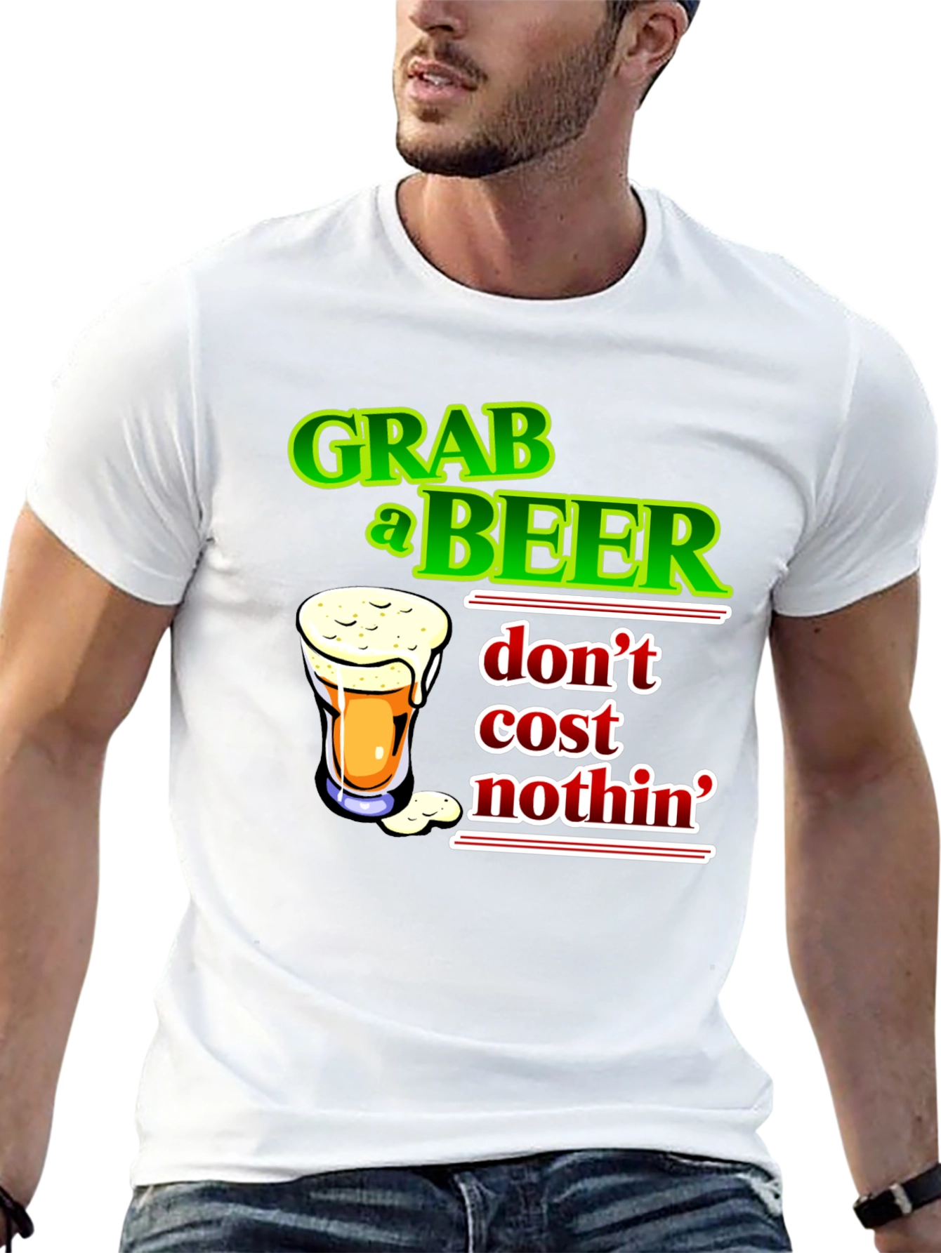 Grab a Beer Graphic Tee - Mens Black T-Shirt
