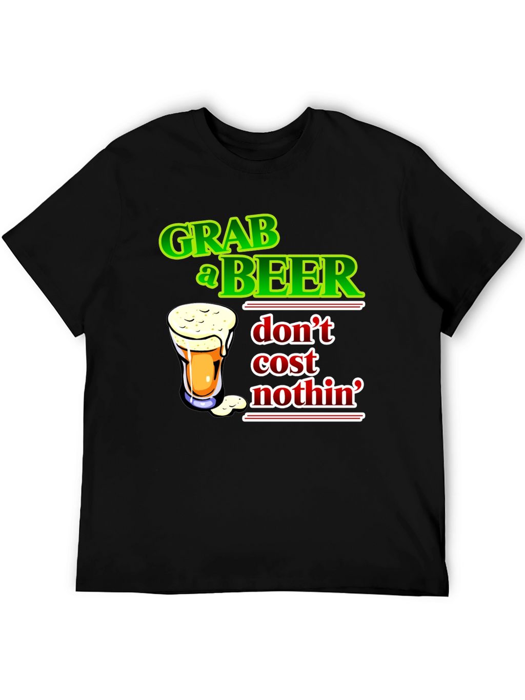 Grab a Beer Graphic Tee - Mens Black T-Shirt