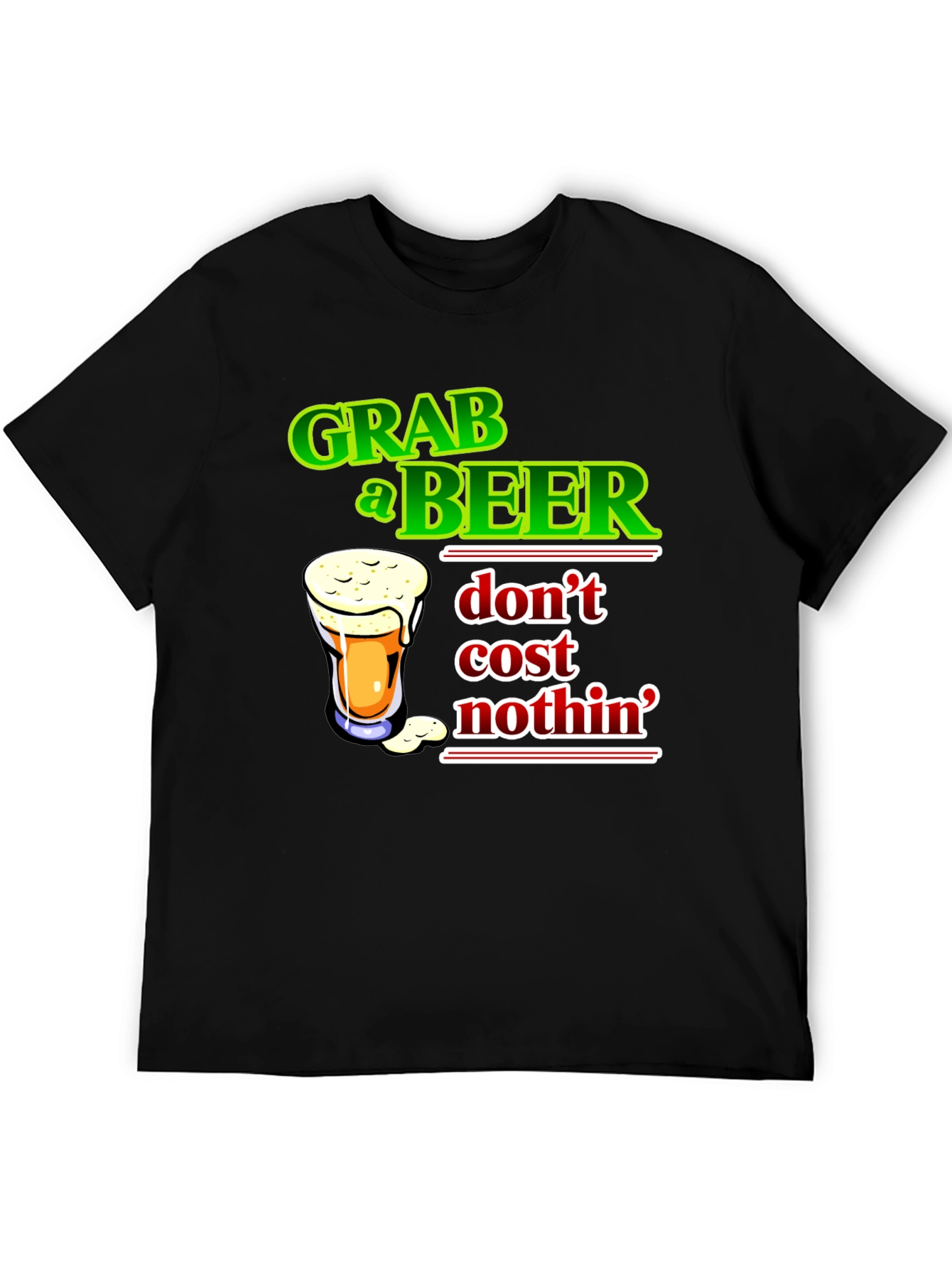 Grab a Beer Graphic Tee - Mens Black T-Shirt