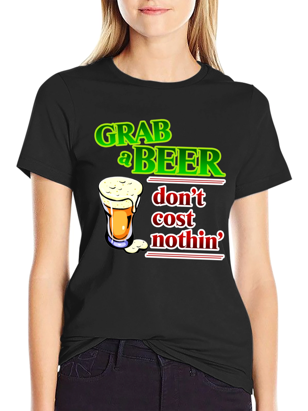 Grab a Beer Graphic Tee - Mens Black T-Shirt