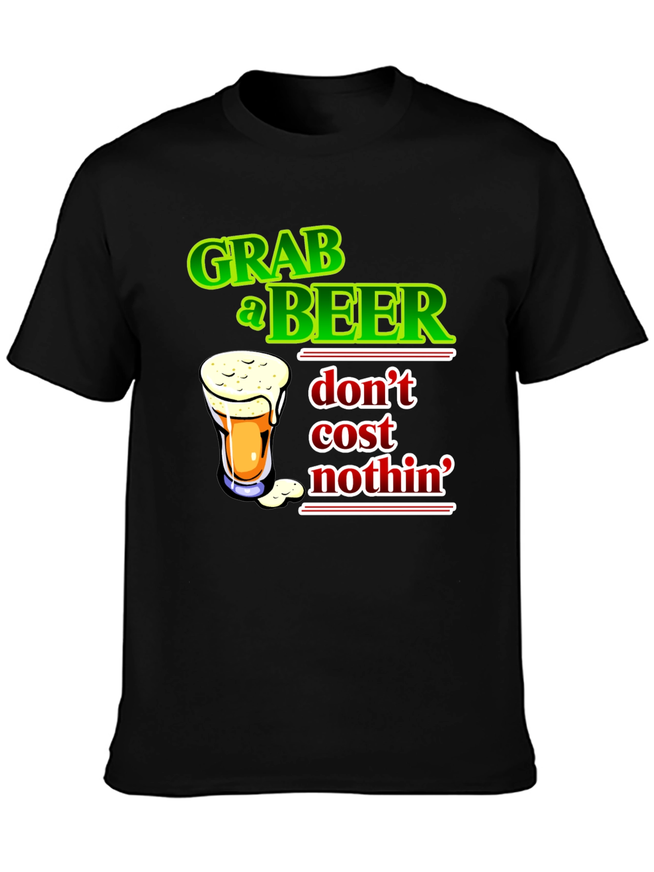 Grab a Beer Graphic Tee - Mens Black T-Shirt