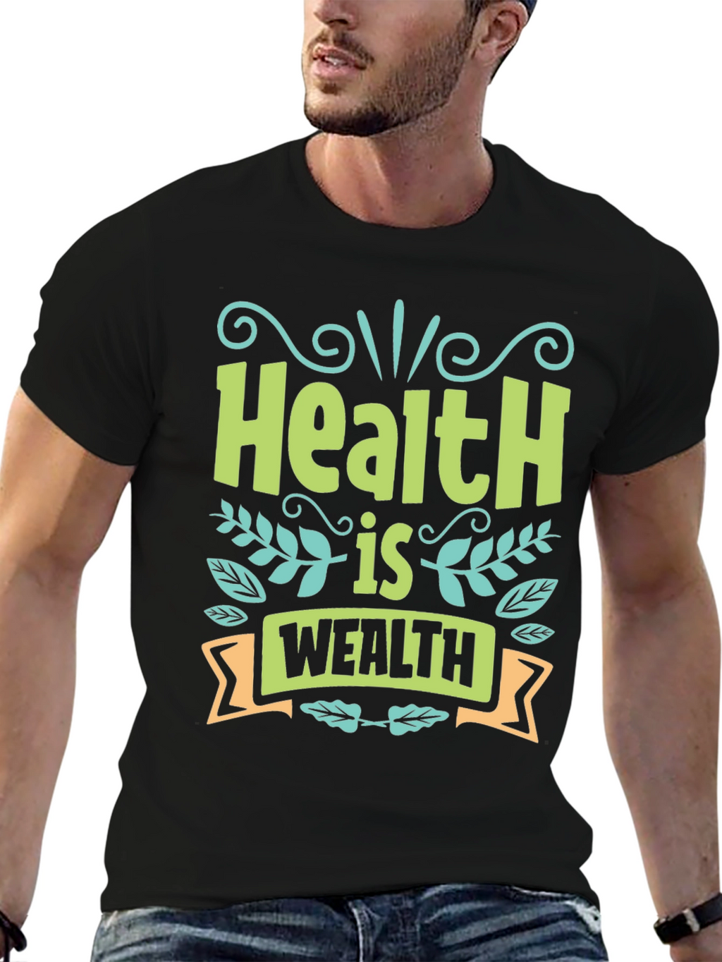 Health is Wealth Graphic T-Shirt