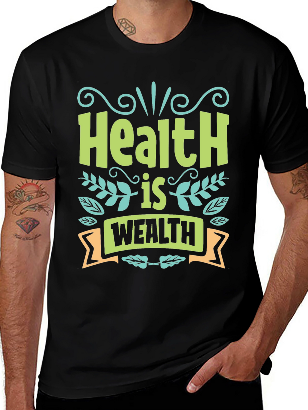 Health is Wealth Graphic T-Shirt