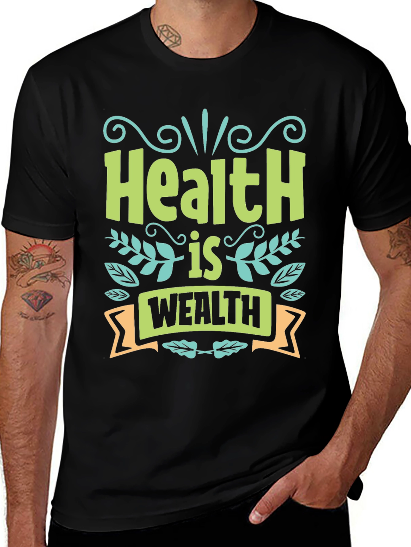 Health is Wealth Graphic T-Shirt