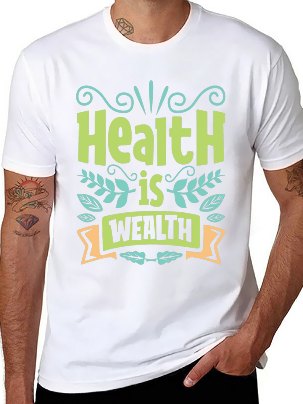 Health is Wealth Graphic T-Shirt