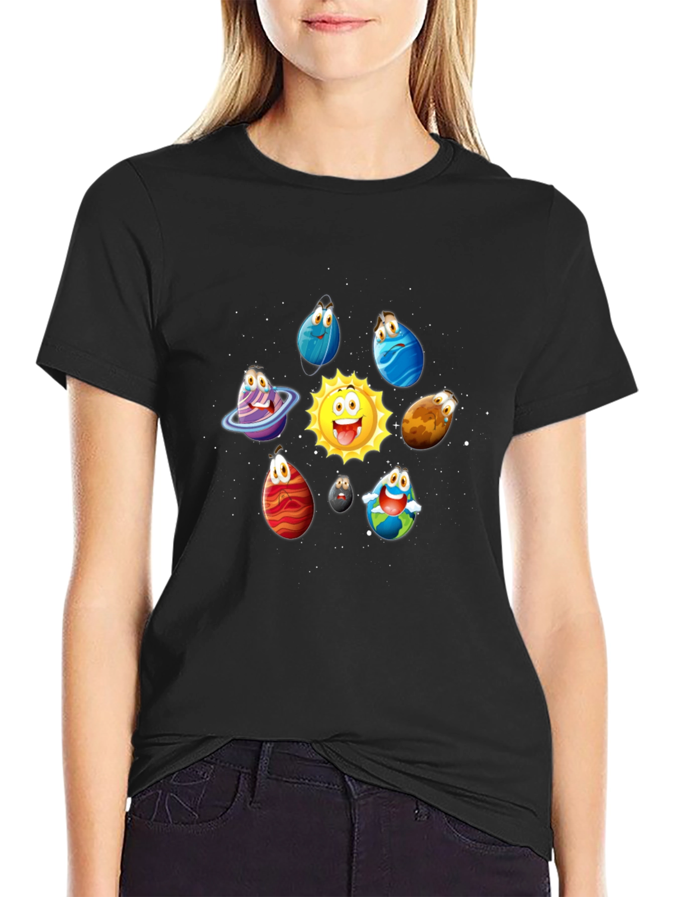 Cartoon Planet T-Shirt - Solar System Tee
