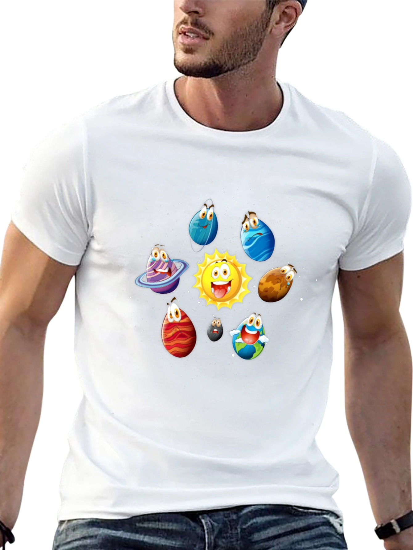Cartoon Planet T-Shirt - Solar System Tee