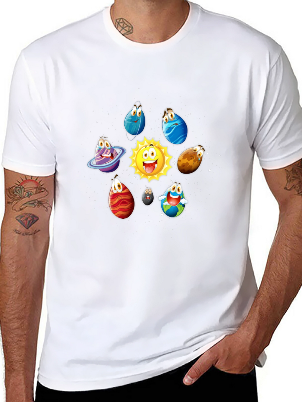 Cartoon Planet T-Shirt - Solar System Tee