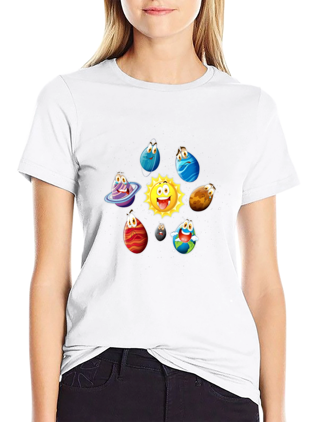 Cartoon Planet T-Shirt - Solar System Tee