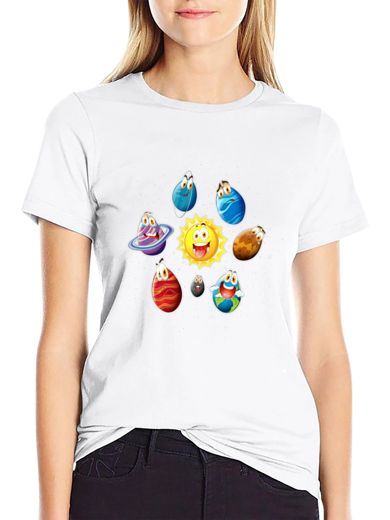 Cartoon Planet T-Shirt - Solar System Tee