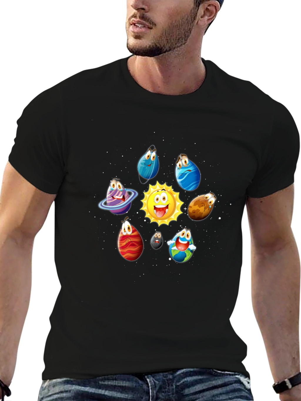 Cartoon Planet T-Shirt - Solar System Tee